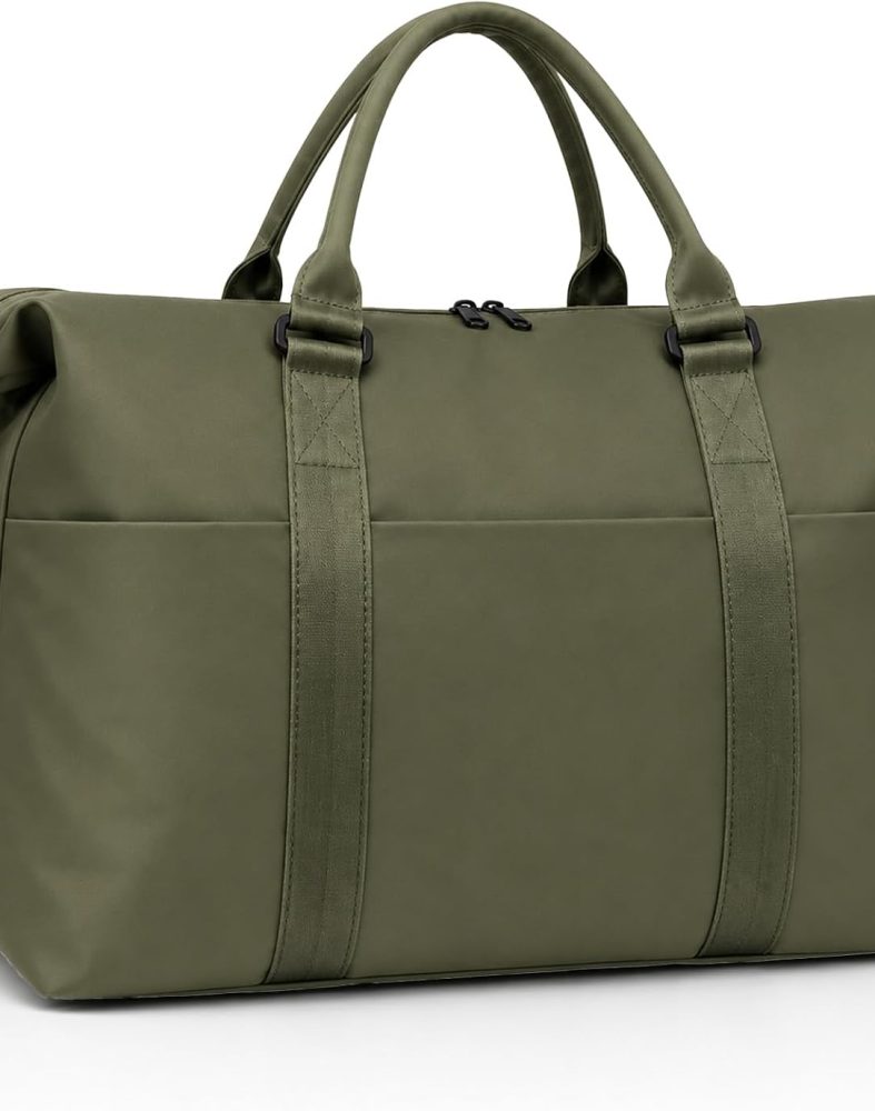 Travel Duffle Bag for Women, Carry On Weekender Tote with Trolley Sleeve
