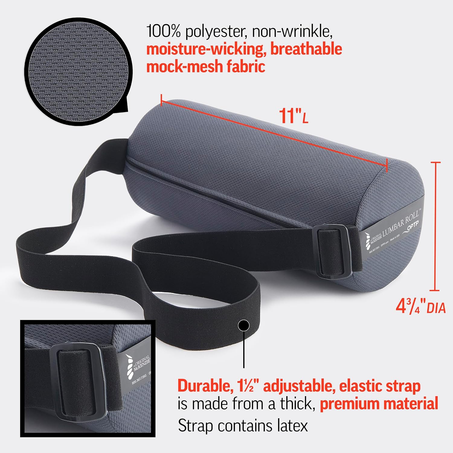 OPTP The Original McKenzie Lumbar Roll – Firm Density Low Back Support - Image 5